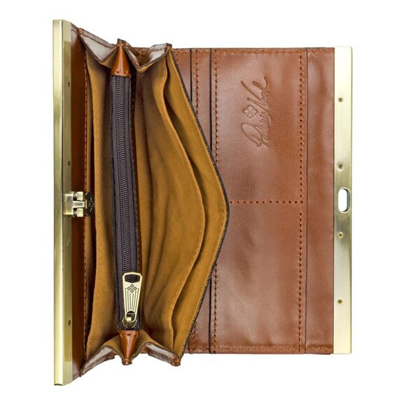 Patricia Nash leather Cauchy pink green brown spring multi wallet - Picture 4 of 5